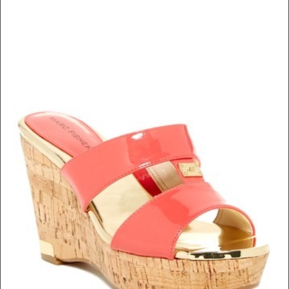 Marc Fisher Cork Platform Wedges Size 10